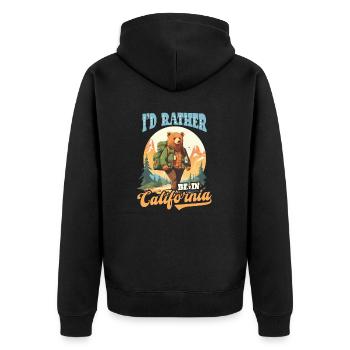 L’amant de la Californie préfère être en Californie - Veste à capuche bio Premium Unisexe - noir - Dos - Nico (187cm)