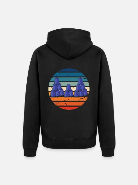 Stacking Cups Speed Stacker - Unisex Premium Organic Zip Hoodie - black