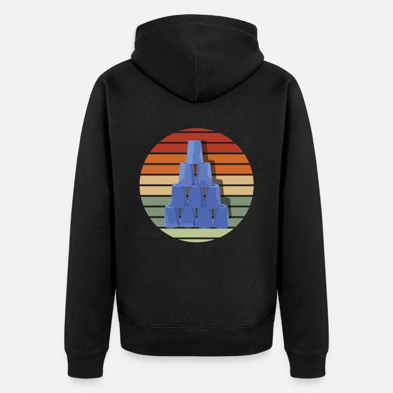 Empilage de gobelets Speed Stacker - Veste à capuche bio Premium Unisexe - noir