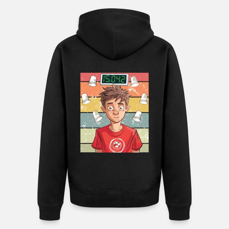 Empilage de gobelets Speed Stacker - Veste à capuche bio Premium Unisexe - noir