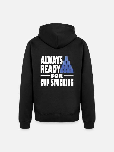 Stacking Cups Speed Stacker - Unisex Premium Organic Zip Hoodie - black