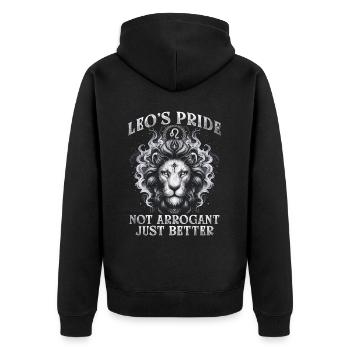 Horoscope Lion Fierté du Lion - Veste à capuche bio Premium Unisexe - noir - Dos - Nico (187cm)