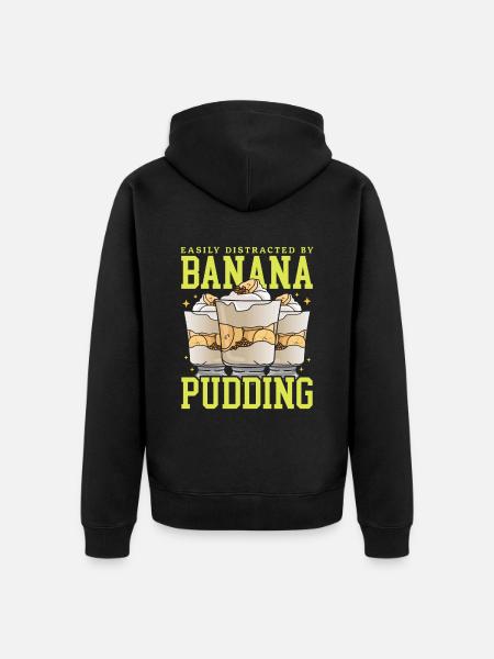 Banana Pudding Banana Pudding Gift - Unisex Premium Organic Zip Hoodie - black