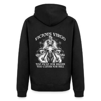 Horoscope Vierge Vicious Vierge - Veste à capuche bio Premium Unisexe - noir - Dos - Nico (187cm)