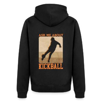 Kickball Kickballer Kickball Cadeau de joueur - Veste à capuche bio Premium Unisexe - noir - Dos - Nico (187cm)