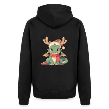 Dragon Noël Dragon Enfants - Veste à capuche bio Premium Unisexe - noir - Dos - Nico (187cm)