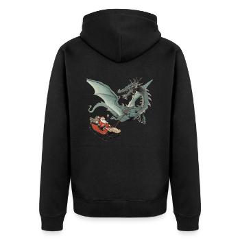 Dragon Noël Dragon Enfants - Veste à capuche bio Premium Unisexe - noir - Dos - Nico (187cm)