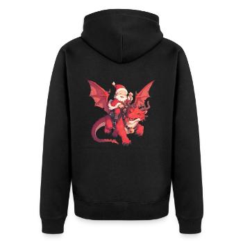 Dragon Noël Dragon Enfants - Veste à capuche bio Premium Unisexe - noir - Dos - Nico (187cm)
