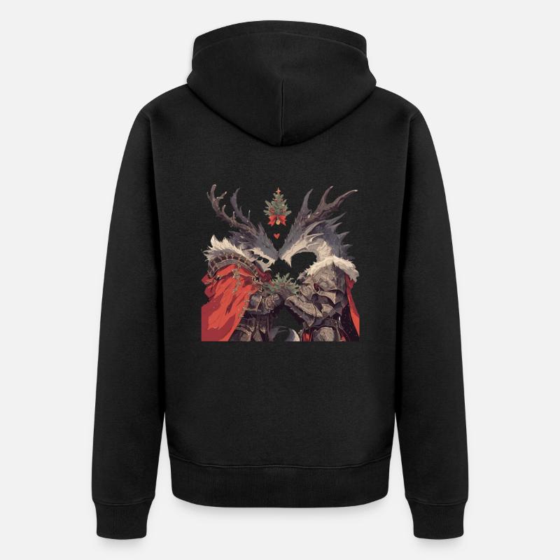 Dragon Noël Dragon Enfants - Veste à capuche bio Premium Unisexe - noir
