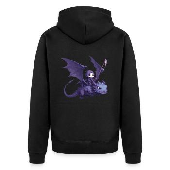 Dragon Halloween Dragon Kids - Unisex Premium Organic Zip Hoodie - black - Back - Nico (187cm)