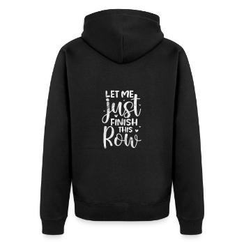 Crochet Knitting - Unisex Premium Organic Zip Hoodie - black - Back - Nico (187cm)