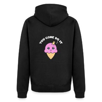 Glace - Veste à capuche bio Premium Unisexe - noir - Dos - Nico (187cm)
