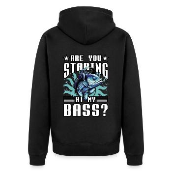 Regardez-vous ma basse ? - Veste à capuche bio Premium Unisexe - noir - Dos - Nico (187cm)