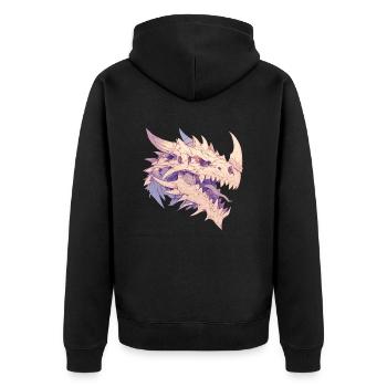 Dragon Halloween Dragon Kids - Unisex Premium Organic Zip Hoodie - black - Back - Nico (187cm)