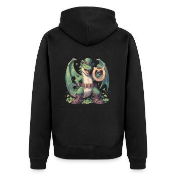 Dragon Fête de la Saint-Patrick Dragon Kids - Veste à capuche bio Premium Unisexe - noir - Dos - Nico (187cm)
