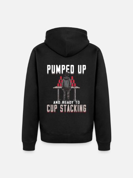 Stacking Cups Speed Stacker - Unisex Premium Organic Zip Hoodie - black