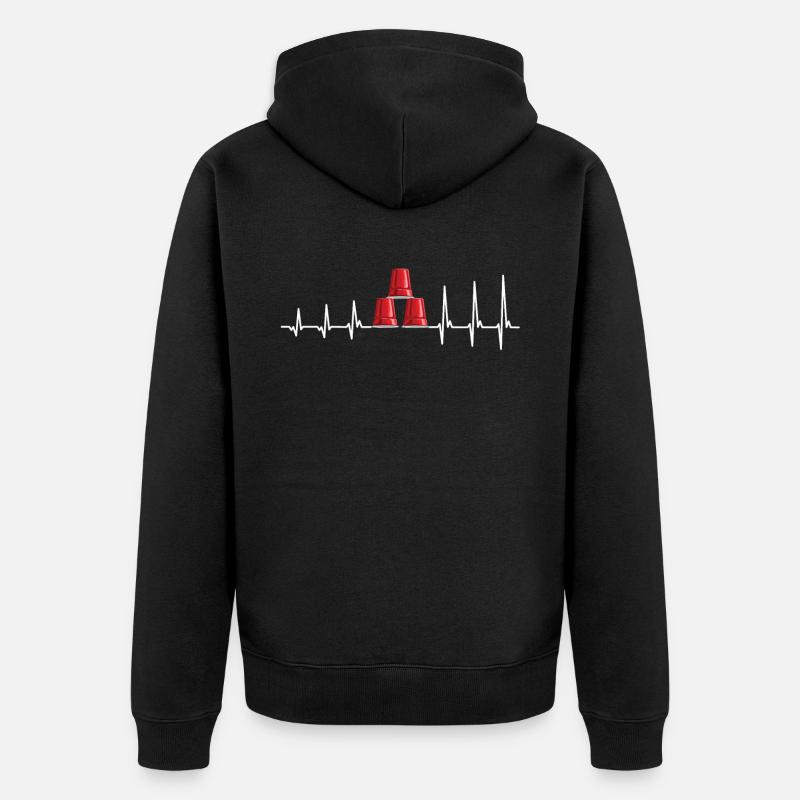 Stapeln Von Bechern Speed Stacker - Unisex Premium Bio Zip Hoodie - Schwarz