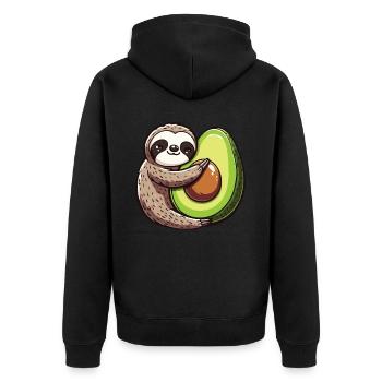 Avocat Guacamole Vegan Cadeau - Veste à capuche bio Premium Unisexe - noir - Dos - Nico (187cm)