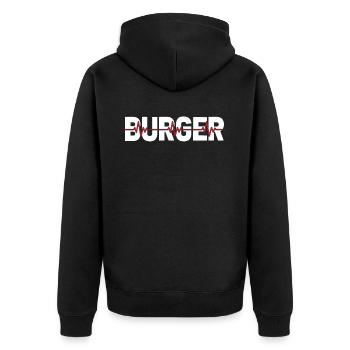 Burger Hamburger Ekg Heartbeat - Veste à capuche bio Premium Unisexe - noir - Dos - Nico (187cm)