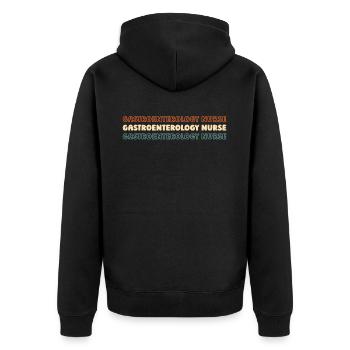 Krankenschwester Infirmière en gastro-entérologie - Veste à capuche bio Premium Unisexe - noir - Dos - Nico (187cm)