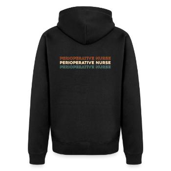Krankenschwester Perioperative Nurse - Unisex Premium Organic Zip Hoodie - black - Back - Nico (187cm)