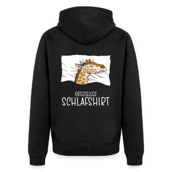 Chemise de nuit officielle Giraffe Pyjama - Veste à capuche bio Premium Unisexe - noir - Dos - Nico (187cm)