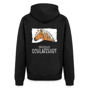 Chemise de nuit officielle Pyjama Haflinger - Veste à capuche bio Premium Unisexe - noir - Dos - Nico (187cm)