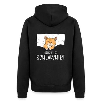 Chemise de nuit officielle Pyjama chat - Veste à capuche bio Premium Unisexe - noir - Dos - Nico (187cm)