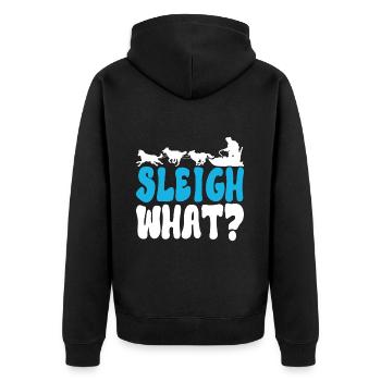 Sledding Sled dogs - Unisex Premium Organic Zip Hoodie - black - Back - Nico (187cm)