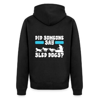 Sledding Sled dogs - Unisex Premium Organic Zip Hoodie - black - Back - Nico (187cm)