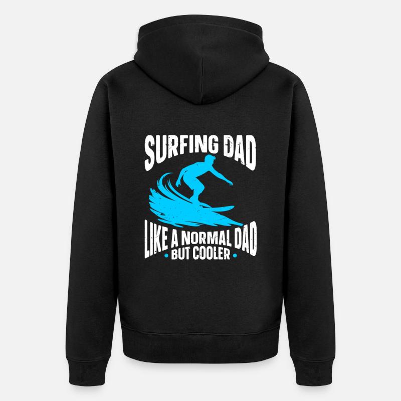 Surfender Surfer - Unisex Premium Bio Zip Hoodie - Schwarz