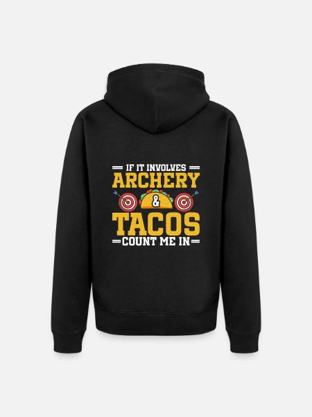 Funny Taco - Unisex Premium Organic Zip Hoodie - black