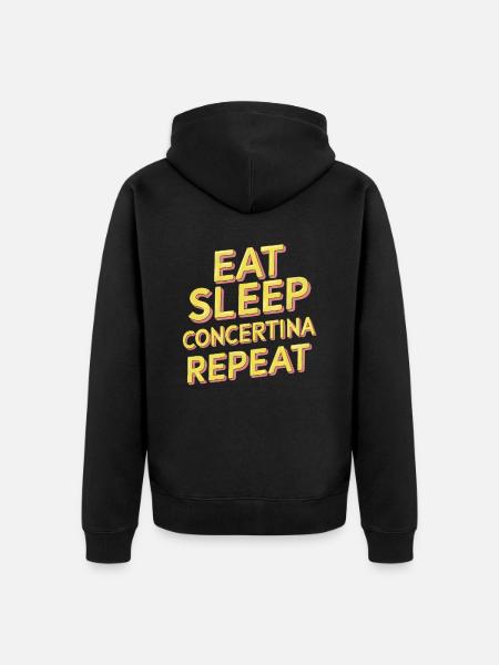 Concertina - Unisex Premium Organic Zip Hoodie - black