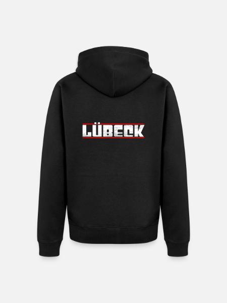 Lübeck - Unisex Premium Organic Zip Hoodie - black