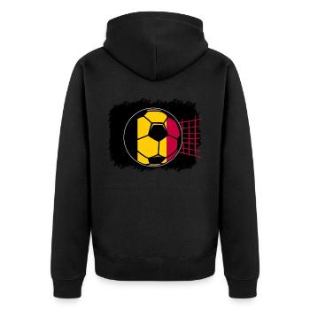 Belgique Belgique Belgique Belgique Bruxelles Football - Veste à capuche bio Premium Unisexe - noir - Dos - Nico (187cm)