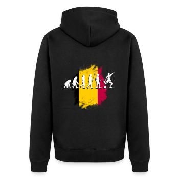Belgique Belgique Belgique Belgique Bruxelles Football - Veste à capuche bio Premium Unisexe - noir - Dos - Nico (187cm)