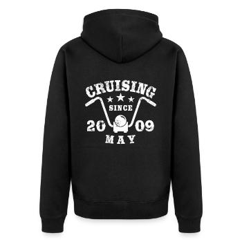 Croisière Motard Anniversaire Mai 2009 Moto - Veste à capuche bio Premium Unisexe - noir - Dos - Nico (187cm)