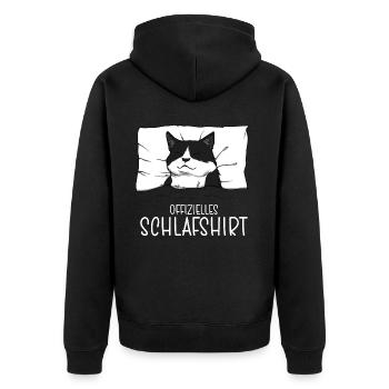 Chemise de nuit officielle Pyjama chat - Veste à capuche bio Premium Unisexe - noir - Dos - Nico (187cm)