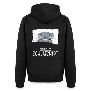 Chemise de nuit officielle Pyjama Koala - Veste à capuche bio Premium Unisexe - noir - Dos - Nico (187cm)