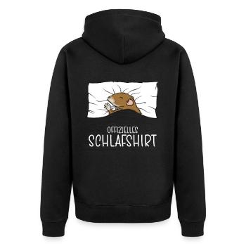 Official Sleep Shirt Mouse Pajamas - Unisex Premium Organic Zip Hoodie - black - Back - Nico (187cm)