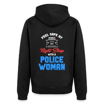 Sentez-vous en sécurité, dormez avec vous la nuit - Veste à capuche bio Premium Unisexe - noir - Dos - Nico (187cm)