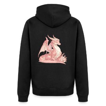 Dragon Rose Saint Valentin Dragon Enfants - Veste à capuche bio Premium Unisexe - noir - Dos - Nico (187cm)