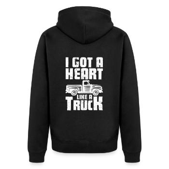 Country Music Countrymusic Geschenk - Unisex Premium Bio Zip Hoodie - Schwarz - Hinten - Nico (187cm)