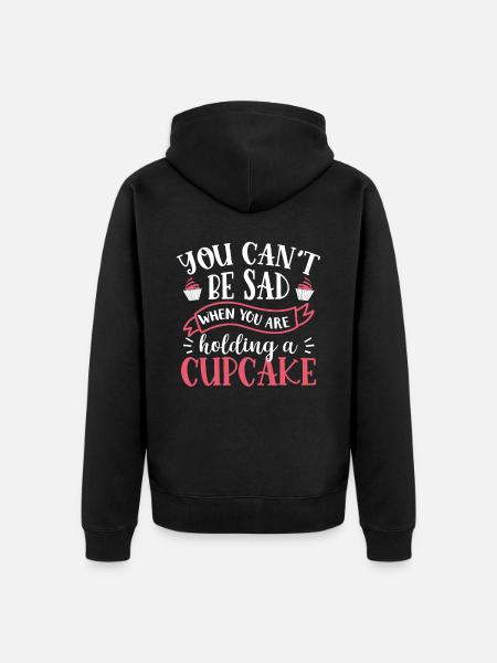 Cupcake Muffin Baking Gift - Unisex Premium Organic Zip Hoodie - black
