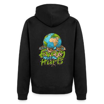 Protection de l’environnement Chaque litière fait mal - Veste à capuche bio Premium Unisexe - noir - Dos - Nico (187cm)