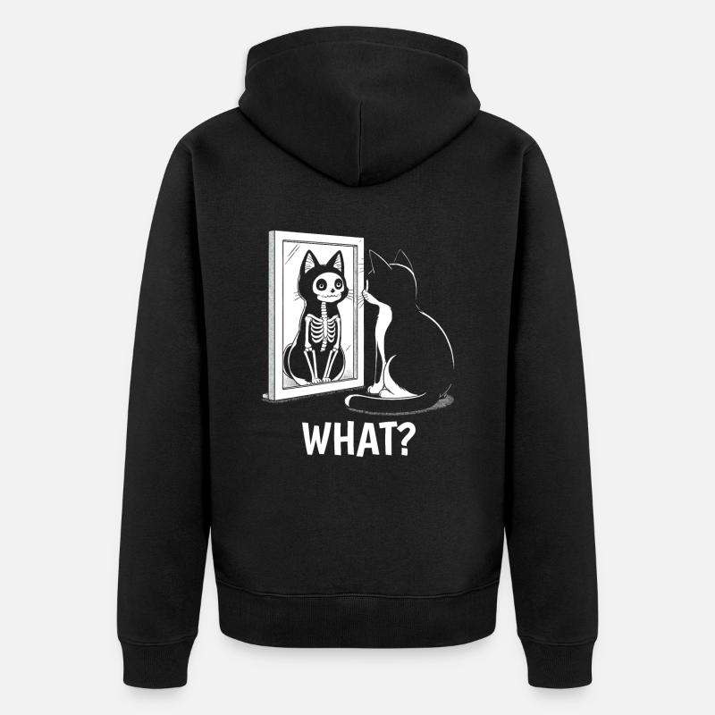 Quel chat - Veste à capuche bio Premium Unisexe - noir