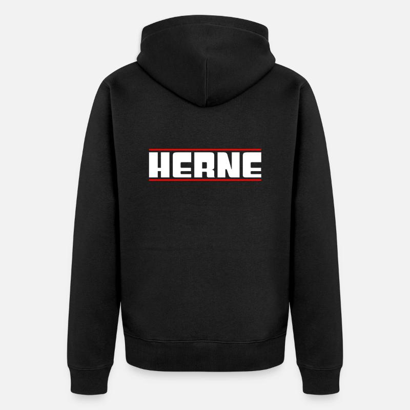 Herne - Veste à capuche bio Premium Unisexe - noir