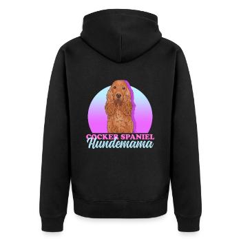 Cocker Spaniel chien maman | Cadeau Cocker Spaniel - Veste à capuche bio Premium Unisexe - noir - Dos - Nico (187cm)