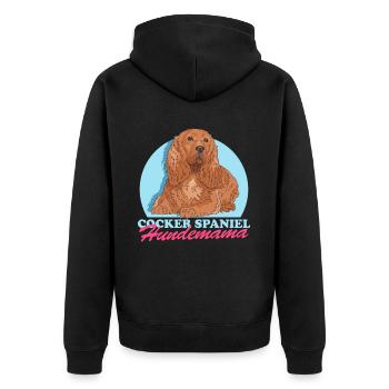 Cocker Spaniel chien maman Cocker Spaniel cadeau - Veste à capuche bio Premium Unisexe - noir - Dos - Nico (187cm)