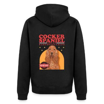 Les épagneuls cocker sont comme | Cadeau Cocker Spaniel - Veste à capuche bio Premium Unisexe - noir - Dos - Nico (187cm)